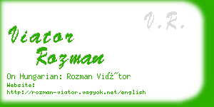 viator rozman business card
